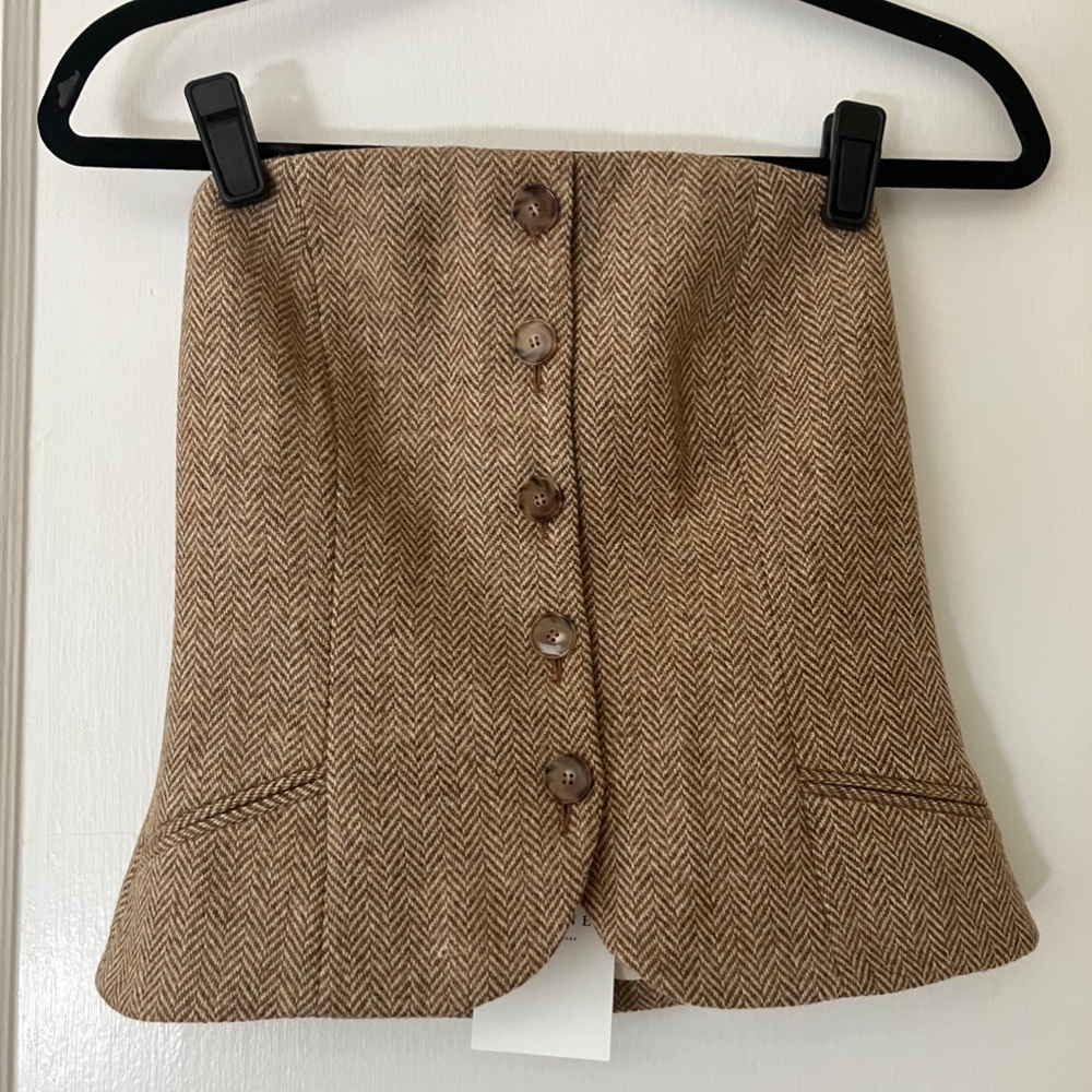 Marlon Blouse, Chelsea Jacket, Martin Pants- Sezane- Herringbone Wool- sz 2